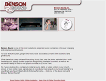 Tablet Screenshot of bensonsound.com